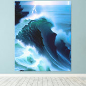 A storm by the sea AI image Leinwanddruck (Insitu (Holzboden))