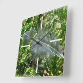 A stray feather quadratische wanduhr (Winkel)