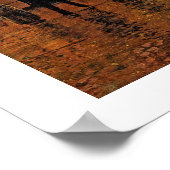 A Street at Night (Öl auf Tafel) Poster (Ecke)