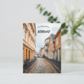 A Street in Bergen Norwegen Postkarte (Stehend Vorderseite)