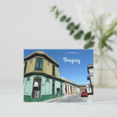 A Street in Montevideo Uruguay Postkarte (Stehend Vorderseite)