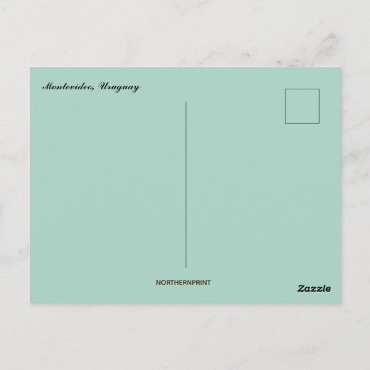 A Street in Montevideo Uruguay Postkarte (Rückseite)