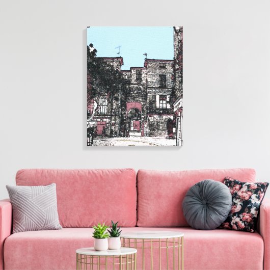 A Street in Pezenas, Frankreich Leinwanddruck (Insitu (Wohnzimmer))