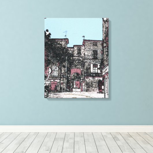 A Street in Pezenas, Frankreich Leinwanddruck (Insitu (Holzboden))