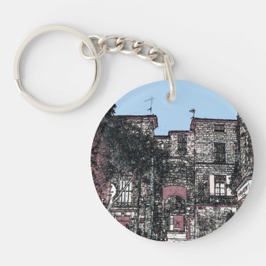 A Street in Pezenas, Frankreich Schlüsselanhänger (Vorderseite)