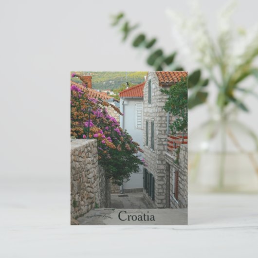 A Street in Rab Croatia Postkarte (Stehend Vorderseite)