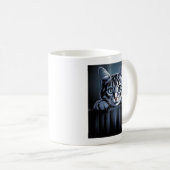 A Striking Cat Illustration – Bold Artistic Feline Kaffeetasse (VorderseiteRechts)
