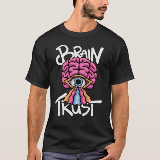 A striking Surreal Brain and Eye streetwear design T-Shirt (Vorderseite)