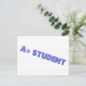 A+ Student Postkarte (Stehend Vorderseite)