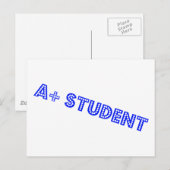 A+ Student Postkarte (Vorne/Hinten)