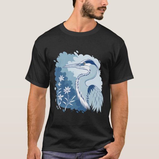 A Stunning Blue Heron Portrait T-Shirt (Vorderseite)
