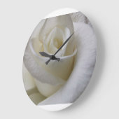A stunning white rose große wanduhr (Winkel)