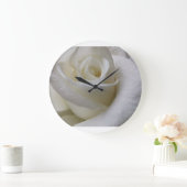A stunning white rose große wanduhr (Zuhause)