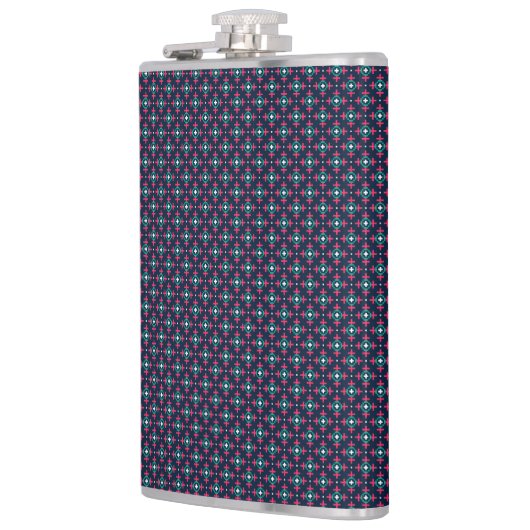 A stylish flask with a geometric pattern  flachmann (Links)