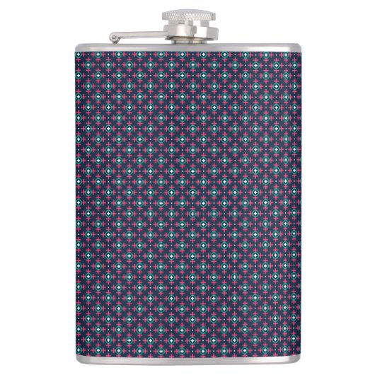 A stylish flask with a geometric pattern  flachmann (Vorderseite)