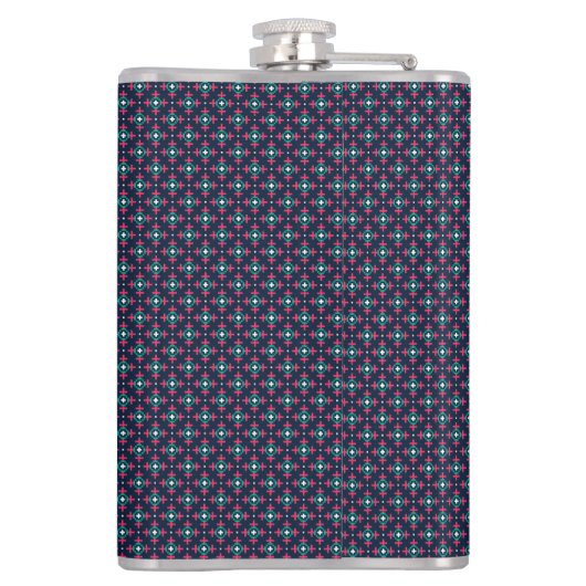 A stylish flask with a geometric pattern  flachmann (Rückseite)