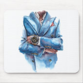 A suit and a watch mousepad (Vorne)