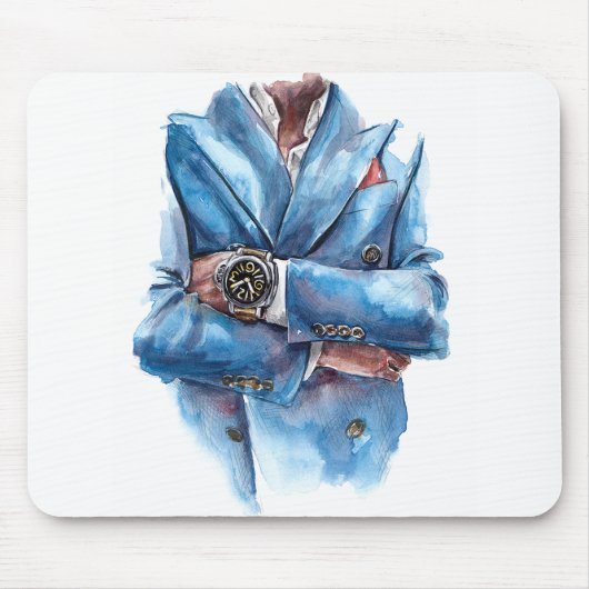 A suit and a watch mousepad (Vorne)
