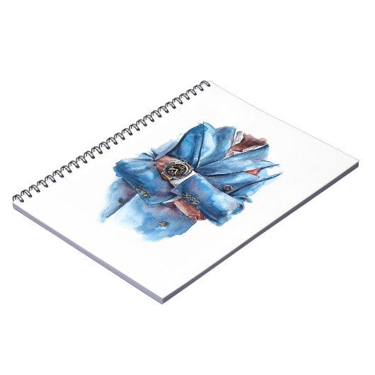 A suit and a watch notizblock (Linke Seite)