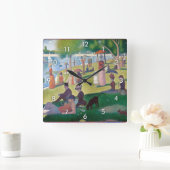 A Sunday Afternoon at La Grande Jatte, Seurat Quadratische Wanduhr (Zuhause)
