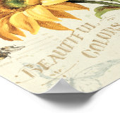 A Sunflower in Full Bloom Poster (Ecke)