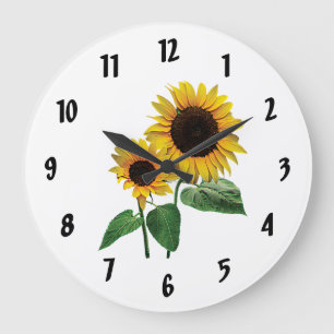 A Sunflower Mommy's Love Große Wanduhr