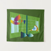 A Surreal Tennis Match Wandteppich (Vorderseite (Horizontal))