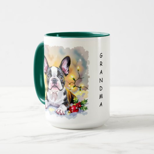 A Sweet Boston Terrier Christmas Tasse (Vorderseite Links)