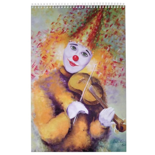 A sweet clown playing the violin kalender (Titelbild)