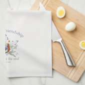 "A Sweet Friendship" Bible Verse Watercolor Bird Geschirrtuch (Viertel Falte)