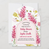 A Sweet Little Bee Is On Her Way Arch Einladung (Vorderseite)