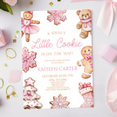 A Sweet Little Cookie Pink Gingerbread Baby Shower Einladung