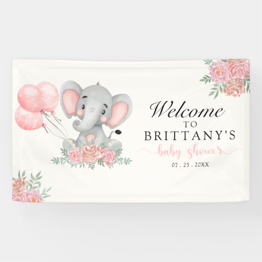 A Sweet Little Girl is on her Way Baby shower Banner (Horizontal)