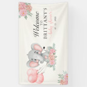 A Sweet Little Girl is on her Way Baby shower Banner (Vertikal)