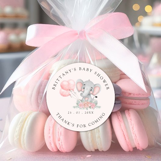 A Sweet Little Girl is on her Way Baby shower Runder Aufkleber