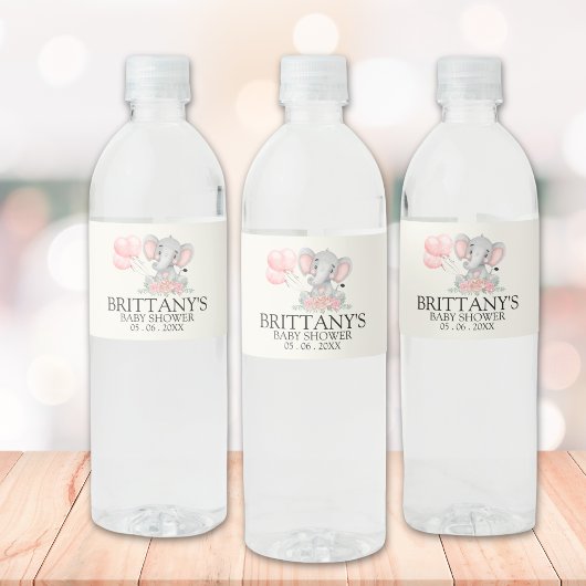 A Sweet Little Girl is on her Way Baby shower Wasserflaschenetikett