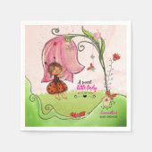A Sweet Little Lady Ladybug Baby Shower Napkins Serviette (Vorderseite)