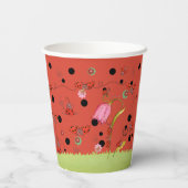 A Sweet Little Lady Ladybug Baby Shower Paper Cups Pappbecher (Rückseite)
