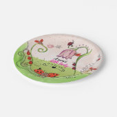 A Sweet Little Lady Ladybug Baby Shower Paper Plat Pappteller (Schrägansicht)
