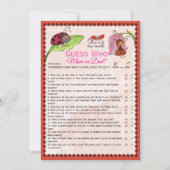 A Sweet Little Lady Ladybug Guess Who Game Card Einladung (Vorderseite)