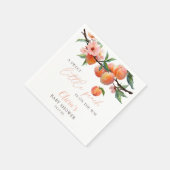 A Sweet Little Peach Baby Shower Serviette (Ecke)