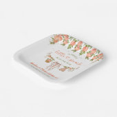 A Sweet Little Peach Clothesline Baby Shower Pappteller (Gewinkelt)