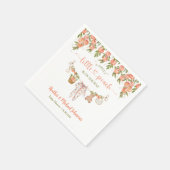 A Sweet Little Peach Clothesline Baby Shower Serviette (Ecke)
