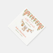 A Sweet Little Peach Clothesline Boy Baby Shower Serviette (Ecke)