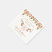 A Sweet Little Peach Clothesline Girl Baby Shower Serviette (Ecke)