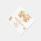A Sweet Little Peach Fruit Baby Shower  Serviette (Ecke)
