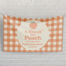 A Sweet Little Peach Fruit Pink Orange Baby Shower