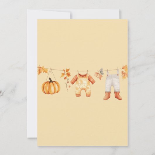 A Sweet Little Pumpkin Baby Shower Invitation Einladung (Rückseite)