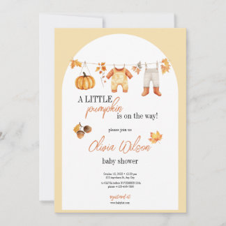 A Sweet Little Pumpkin Baby Shower Invitation Einladung