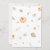 A Sweet Little Pumpkin Fall Baby Shower Einladung (Rückseite)